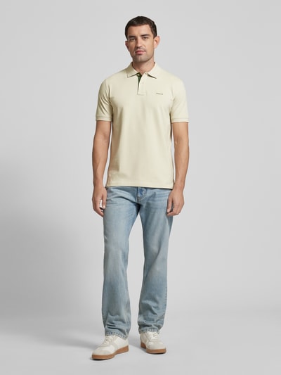 Gant Regular Fit Poloshirt mit Label-Stitching Sand 1