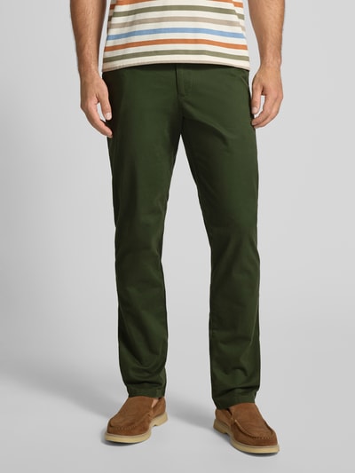Christian Berg Men Regular fit chino met achterzakken Flessengroen - 4