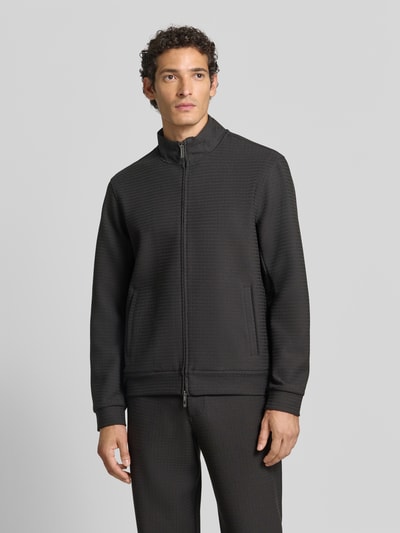Emporio Armani Sweatjacke mit Stehkragen und Zweiwege-Reißverschluss Black 4
