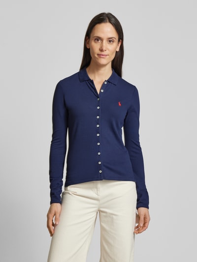 Polo Ralph Lauren Shirt met lange mouwen en labelstitching Marineblauw - 4