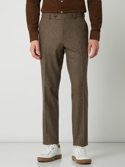 Carl Gross Modern Fit Anzughose aus Wollmischung Modell 'Shiver' Beige 4
