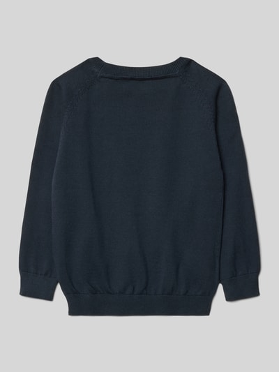 Mayoral Sweter z dzianiny z prążkowanymi wykończeniami Granatowy 3