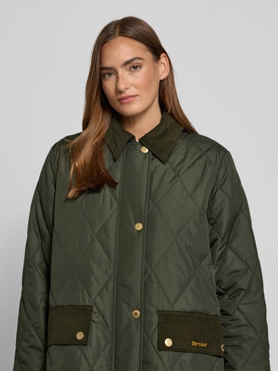 Barbour Regular Fit Steppmantel mit abnehmbarer Kapuze Modell 'MEREDITH' Oliv 3