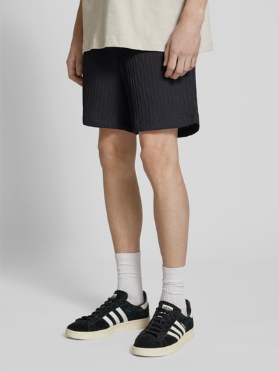 Jack & Jones Regular fit korte broek met structuurmotief, model 'JAIDEN MASSIMO' Zwart - 4