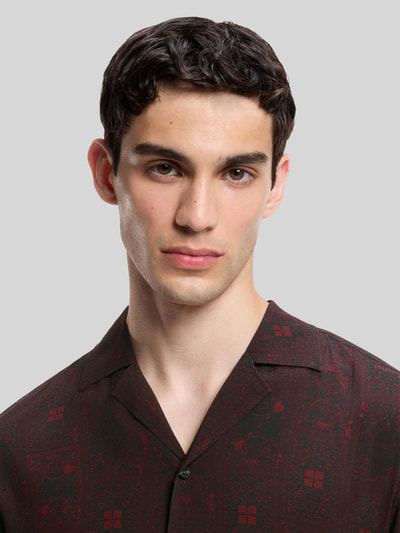 HUGO Slim Fit Freizeithemd aus Viskose Modell 'Ello' Bordeaux 3