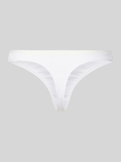 Produktfoto, String mit elastischem Logo-Bund von Jake*s Casual aus weißem Micromodal-Mix mit Stretch-Anteil und Feinripp, nachhaltig