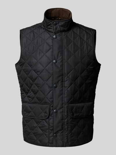 Barbour Regular Fit Steppweste mit Druckknöpfen Modell 'LOWERDALE GILET' Black 2