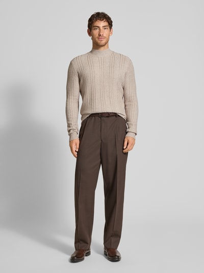 Cinque Gebreide pullover met ribboorden, model 'BRIAN' Beige - 1