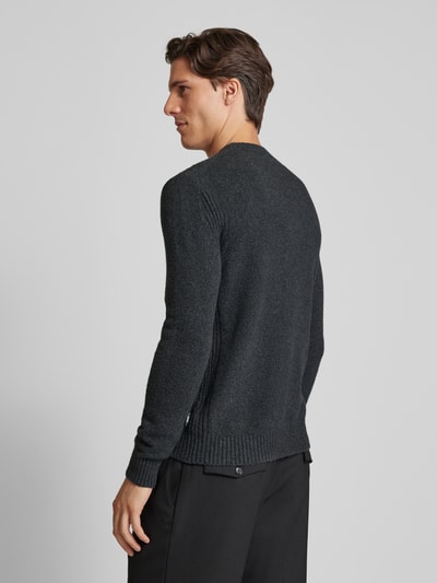 Cinque Gebreide pullover met ronde hals, model 'ZAC' Antraciet - 5