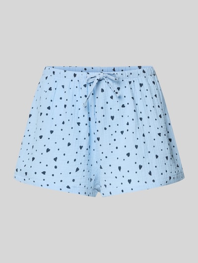 Jake*s Casual Szorty od piżamy w kroju relaxed fit z nadrukiem z motywem na całej powierzchni Jasnoniebieski 1