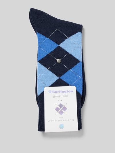 Burlington Sneakersokken met structuurmotief Donkerblauw - 3