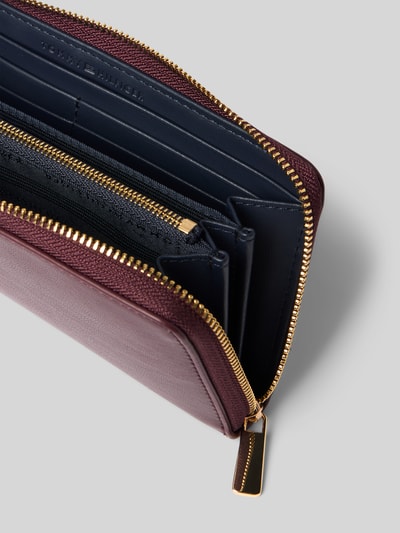 Tommy Hilfiger Portemonnee in de look van kunstleer, model 'ICON LRG ZA' Bordeaux - 3