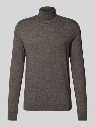 SELECTED HOMME Regular fit gebreide pullover van puur katoen, model 'BERG' Donkerbruin gemêleerd - 2