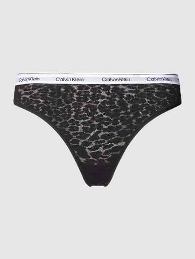 Calvin Klein Underwear String mit Animal-Print Black 1