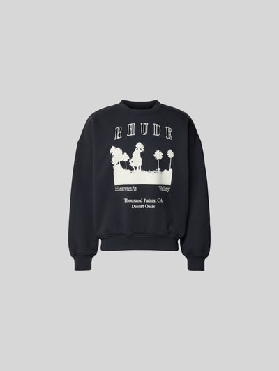 RHUDE Sweatshirt mit Label-Print Black 2