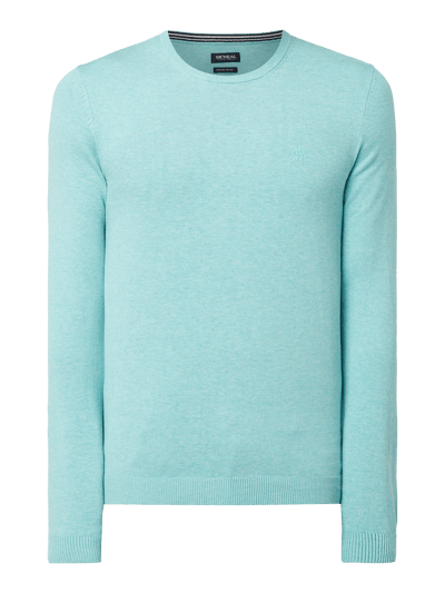 MCNEAL Pullover aus Organic Cotton Neon Tuerkis Melange 2