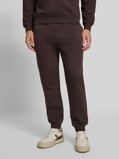 MCNEAL Regular Fit Sweatpants mit elastischen Beinabschlüssen Schoko 4