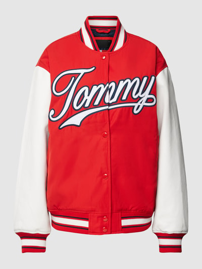 Tommy Jeans College-Jacke mit Label-Stitching Modell 'LETTERMAN' Hellrot 2