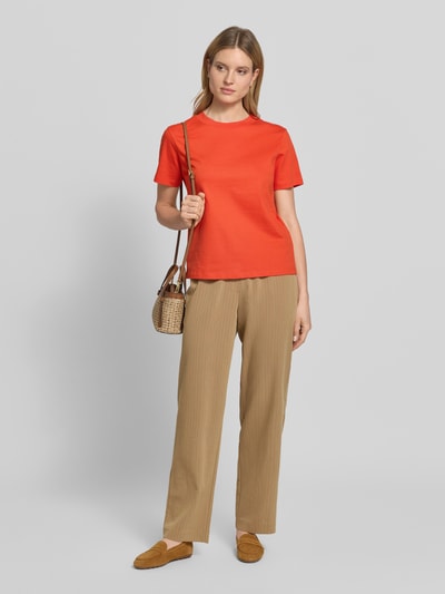 Essentiel Antwerp Wide leg stoffen broek van viscosemix model 'JINOU' Middenbruin - 1