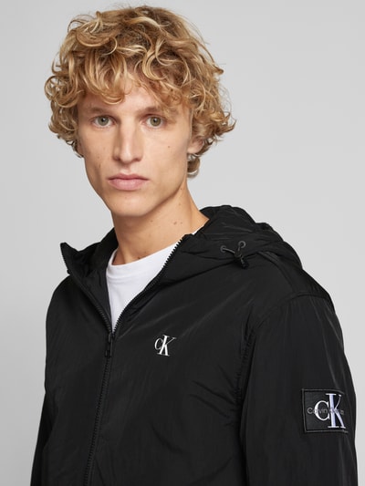 Calvin Klein Jeans Jack met logoprint, model 'HARRINGTON' Zwart - 3