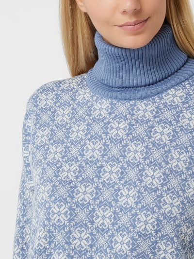 Dale of Norway Rollkragenpullover aus Merinowolle Modell 'Frida' Bleu 3