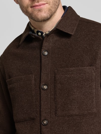 Barbour Hemdjacke mit Brusttaschen Modell 'Marltown' Dunkelbraun 3