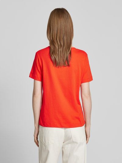 Gant T-shirt met labelstitching Koraal - 5