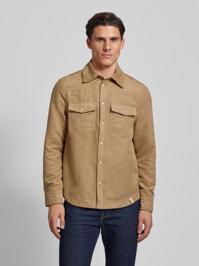 Colours & Sons Overhemdjack met knoopsluiting Beige - 4