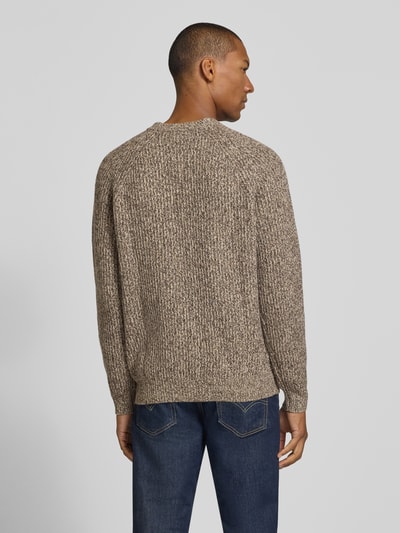 Christian Berg Men Strickpullover in melierter Optik Sand 5
