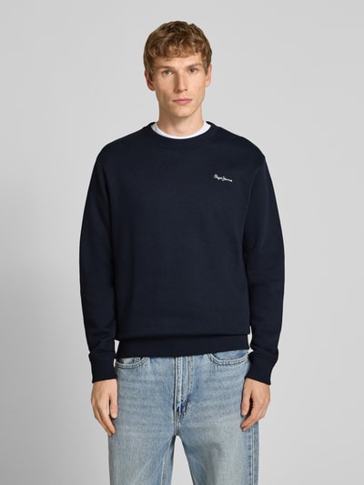 Pepe Jeans Regular Fit Sweatshirt aus Baumwollmix Modell 'MACBETH' Marine 4
