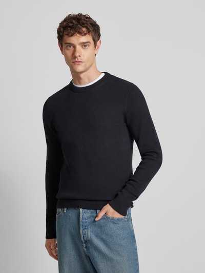 Only & Sons Gebreide pullover met ronde hals, model 'PHIL' Donkerblauw - 4