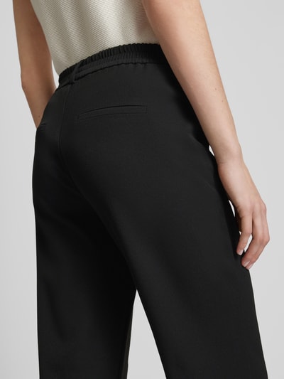 Vero Moda Straight leg stoffen broek met elastische band, model 'MAYA' Zwart - 3