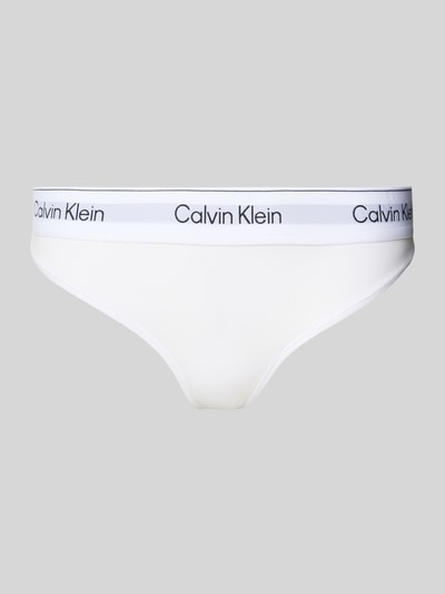 Calvin Klein Underwear String mit elastischem Logo-Bund Weiss 1