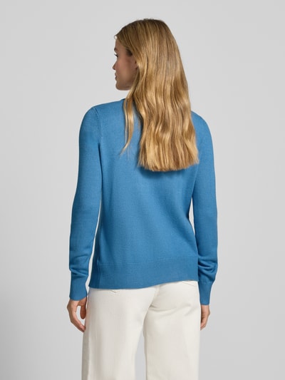 Christian Berg Woman Strickpullover mit U-Boot-Ausschnitt Rauchblau Melange 5
