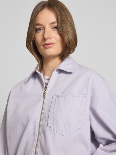 Armedangels Relaxed Fit Jeansjacke aus reiner Baumwolle Flieder 3