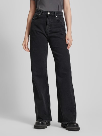 Sixth June Low waist jeans in 5-pocketmodel Zwart - 4