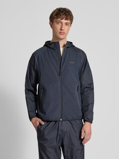 BOSS Green Trainingsanzug mit Label-Print Dunkelblau 4