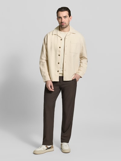 Selected Homme Relaxed Fit Freizeithemd aus reiner Baumwolle Modell 'RLXRAY' Sand 1