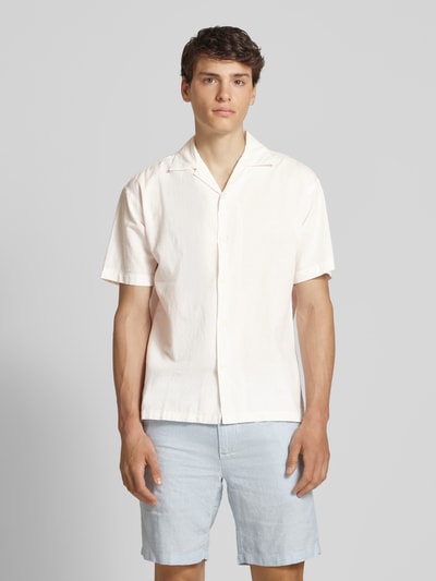 Jack & Jones Regular Fit Freizeithemd aus Baumwoll-Leinen-Mix Modell 'BREEZE' Weiss 4