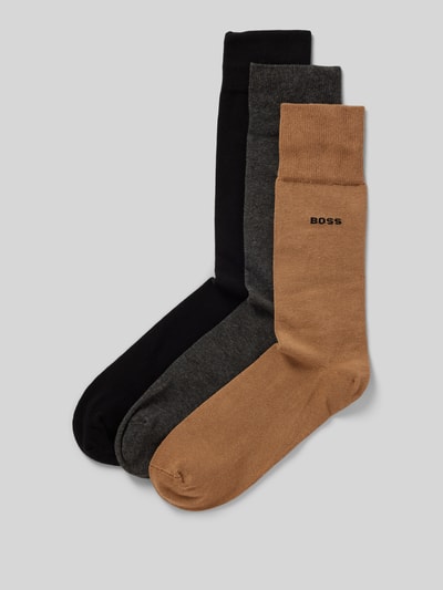 BOSS Socken mit Label-Detail mit Geschenkbox im 3er-Pack Camel 1