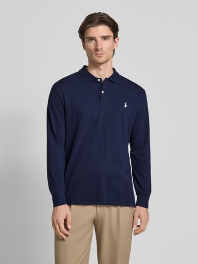 Polo Ralph Lauren Regular Fit Poloshirt mit Label-Stitching Marine 4