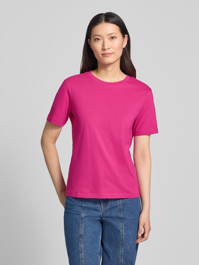 Jake*s Casual regular fit T-shirt van puur katoen ' Fuchsia - 4