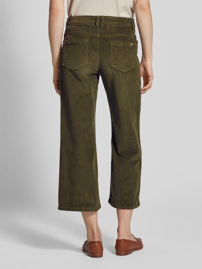 s.Oliver RED LABEL Regular fit culotte van corduroy met wijde pijpen Kaki - 5