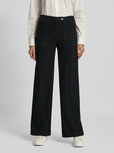 ICHI Straight Leg Stoffhose mit Eingrifftaschen Modell 'KATE' Dunkelgruen 4