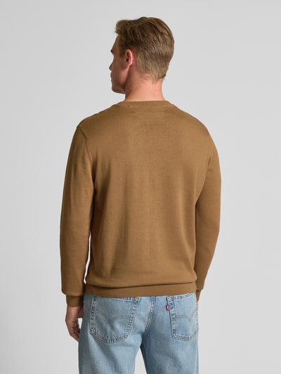 Armedangels Regular Fit Strickpullover aus reiner Baumwolle Modell 'LOUKAA' Camel 5