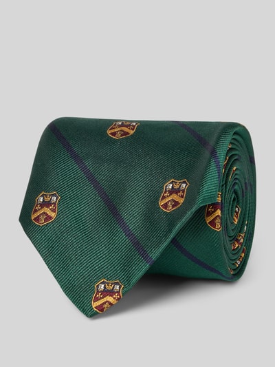 Polo Ralph Lauren Stropdas van zijde in all-over look (8 cm) Donkergroen - 1