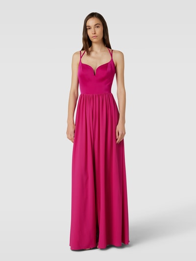 Vera Wang Bride Avondjurk met hartvormige hals, model 'VERLINE' Fuchsia - 1