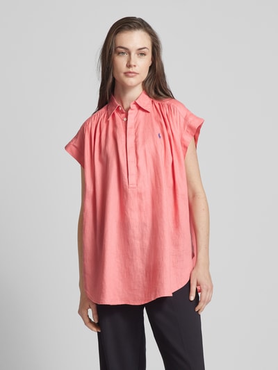 Polo Ralph Lauren Linnenblouse met kapmouwen Felroze - 4