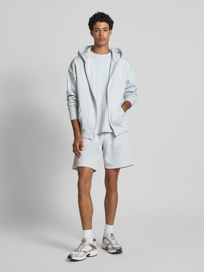 Pegador Relaxed Fit Sweatshorts mit Label-Stitching Hellblau 1
