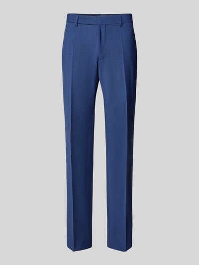 BOSS Spodnie do garnituru w jednolitym kolorze model ‘Lenon’ Granatowy 2